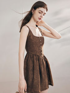 Женский летний комбинезон <span class=keywords><strong>B17</strong></span>: настраиваемый, винтажный, без рукавов, с квадратным вырезом, антистатический, приталенный, с завышенной талией - Product Image 4