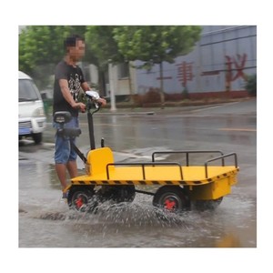 แพลตฟอร์มยกไฮดรอลิกแบบเคลื่อนที่ได้ รถเข็นพื้นเรียบขนาดเล็ก สแตนเลส 110V เครื่องจักรสำหรับขนส่ง - Product Image 3