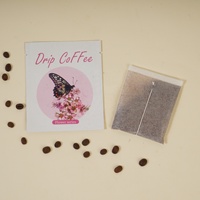 Sacs en plastique pour café filtre, personnalisés avec logo du fabricant, impression par gravure, étanches, de qualité alimentaire, scellés sur trois côtés, portables