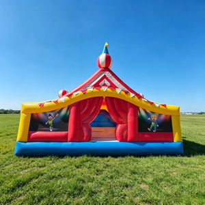 Château gonflable commercial pour enfants, personnages de clown de cirque, château gonflable de carnaval, maison de saut avec souffleur - Product Image 3