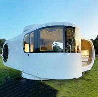 Villa modulaire en acier à structure extensible télescopique, maison préfabriquée de type capsule, design moderne
