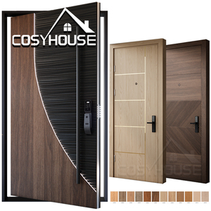 Puerta Principal Moderna de Aluminio Fundido con Panel de Vidrio - Product Image 6