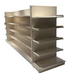 Estante de exhibición de góndola de servicio pesado para uso en supermercados, construcción de acero y metal para almacenamiento en tiendas - Product Image 3