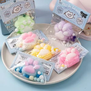 ของเล่นบีบ TPR รูปอุ้งเท้าแมว/อุ้งเท้าหมี แบบคืนตัวช้า ของขวัญตลกๆ สำหรับเด็ก  สามารถปรับแต่งการ์ดหัวได้ ขายส่ง - Product Image 5