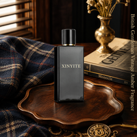 Botol Parfum Kaca Kotak Hitam Matte 30ml 50ml 100ml Botol Semprot Isi Ulang Mewah Kosong Dengan Tutup Berlapis Emas untuk Pria