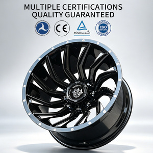 Jantes forgées tout-terrain Flowtone 20 pouces 6x135/139.7 <span class=keywords><strong>Noir</strong></span> brillant <span class=keywords><strong>4x4</strong></span> SUV à rebord profond pour Hummer H2 H3 RAM 1500 <span class=keywords><strong>Jeep</strong></span> - Product Image 4