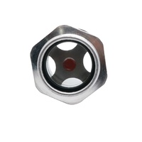 Jauge de réservoir d'huile hydraulique en aluminium en forme de dôme 3/4BSP avec traitement de surface lisse blanc Marque XZW