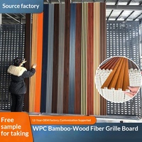 Panneau de protection mural en fibre de bois de bambou, panneau mural ondulé, design moderne, livraison directe d'usine