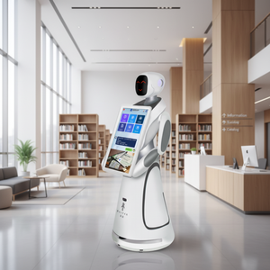 Robot de Servicio con IA ALPHA Amy Personalizado de Alta Calidad, Pantalla de 21.5 Pulgadas, Carga Automática, Navegación Láser, Sistema Operativo Android, Recepción/Guía - Product Image 1