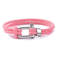 Bracelets et Joncs Tendance Faits Main Étanche avec Logo Personnalisé en Acier Inoxydable Corde Nautique Cadeau Homme