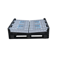QS 1200*1000*860mm Palette de boîte en plastique pliable empilable robuste de grande taille pour l'industrie automobile