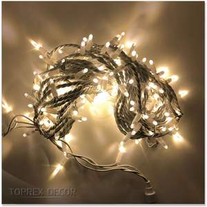 Guirlande lumineuse de vacances 30 LED 8M 220V riz led PVC guirlandes lumineuses Décoration de fête de Noël Lumières lumineuses à 360 degrés - Product Image 3