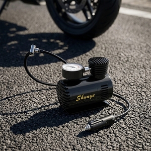 ปั๊มลมยางรถยนต์ไฟฟ้าปั๊มลมสูบลม150PSI พลาสติก DC 12V แบบพกพาสำหรับรถยนต์ - Product Image 1