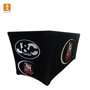 Nappe de table en spandex, extensible, noir, blanc, en plastique, pour repas, spa, 4 pièces/6ft, pour les <span class=keywords><strong>cils</strong></span> - Product Image 5
