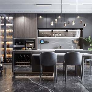 Custom Solid Wood Modern White Espresso Shaker Style Kitchen Cabinet for Commercial and Home Use Null - Product Image 4