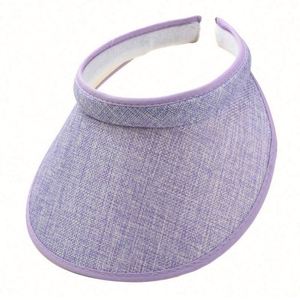 Visera de Sol de Algodón y Lino para Mujer, Visera de Verano de Ala Ancha para Actividades al Aire Libre, Protección UV - Product Image 3