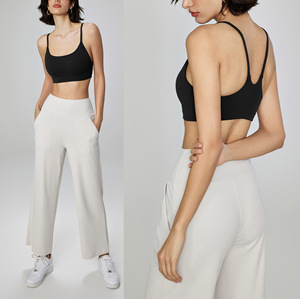 Chaleco de Yoga de primavera y verano para mujer con sujetador de Fitness transpirable con cuello en U correas de hombro finas y almohadillas de pecho extraíbles <span class=keywords><strong>tirantes</strong></span> deportivos - Product Image 1