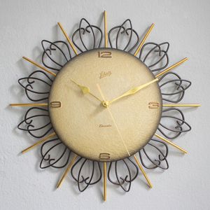 Brass & Iron Mid Century <b>Clock</b> Good Selling New Design Metal Wall Hanging <b>Clock</b> Printed Face <b>Battery</b> Operated Metal Round <b>Clock</b> - Product Image 6