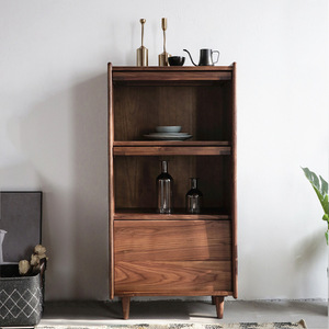 Scandinavian Solid Wood <b>Sideboard</b> 0.61x0.4x1.24 <b>Storage</b> Cabinet Modern Display Furniture - Product Image 1
