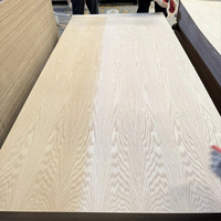 Panneau décoratif en bois MDF plaqué chêne rouge naturel 18 mm, feuille 4x8, pour porte d'armoire