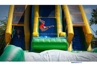 NOUVEAU Free Fall Crazy Drop Kick Large Roller Coaster Launch Slides pantoufles Gonflables Dropkick Water Slide pour Adulte