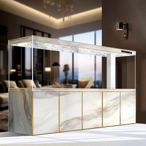 Acquario <span class=keywords><strong>di</strong></span> Lusso Rettangolare per Pesce Drago in Vetro <span class=keywords><strong>di</strong></span> <span class=keywords><strong>Design</strong></span> Ecologico da 25W per Soggiorno - Product Image 3