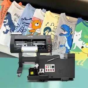 Kongkim A3 size 33cm plus dtf printer with dual xp600 print heads printing on fabric tshirts garment