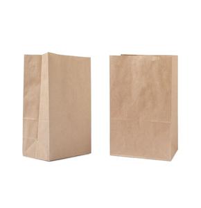 Sacs en papier kraft à fond plat, écologiques, personnalisés, vente en gros - Product Image 1