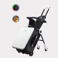 Poussette et valise multifonctionnelles pour enfants, tendance, imperméables et résistantes à l'usure, avec siège de transport et coffre