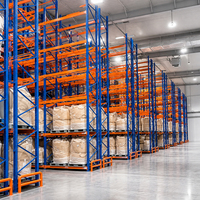 Estantería de Almacenamiento de Acero Q235B, Sistema Industrial de Estanterías para Paletas de Alta Resistencia, Capacidad de 2000 kg, Vigas Ajustables