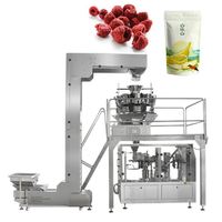 Machine d'emballage Doypack rotative à 8 stations avec peseur multi-têtes pour le sucre, les noix, les graines, la cannelle, les épices, le pesage, le remplissage et l'emballage