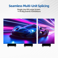 Pantalla Publicitaria Vertical Plegable de Tres Secciones para Interiores, Pantalla LED Electrónica Móvil de Doble Cara, Resolución 4K, Compatible con HDR