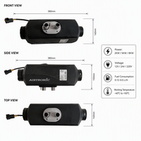 Chauffage de stationnement à carburant de type split 2kW 5kW 12V 24V, système universel de chauffage et de ventilation, chauffage diesel pour tous types de véhicules