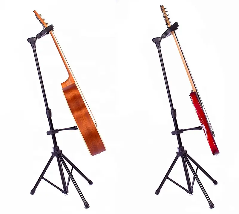 Profissional de metal dobrável único suporte para todos os instrumentos de cordas da guitarra baixo elétrico