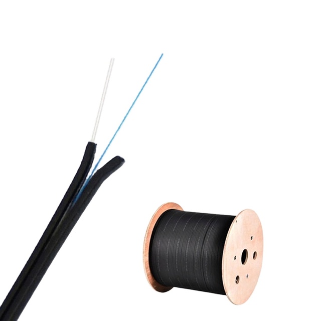 1 Core Fiber Optic Cable Single Mode G652D Indoor Outdoor Simplex FTTH Drop LSZH FRP PVC Jacket Access Network 500m 1km Reel