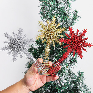 Forniture per feste di capodanno <span class=keywords><strong>oro</strong></span> argento polvere rossa fiocco di neve decorazioni per <span class=keywords><strong>albero</strong></span> di natale e ornamenti per la palla - Product Image 1