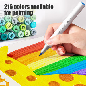 Stylos feutres <span class=keywords><strong>à</strong></span> <span class=keywords><strong>alcool</strong></span> pour manga, marqueurs <span class=keywords><strong>à</strong></span> double embout, fournitures scolaires d'art, ensemble de dessin, fournitures scolaires - Product Image 3