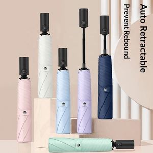 Parapluie Femme Ultra-léger en Aluminium, Entièrement Automatique, Grande Taille, Rétractable, Anti-Réflexion, Haut de Gamme, Protection Solaire, 6 Baleines - Product Image 3