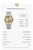 Montre à quartz pour homme POEDAGAR 675 de luxe, bracelet en acier inoxydable, étanche, lumineuse, avec affichage de la date et du jour, classique, pour les affaires