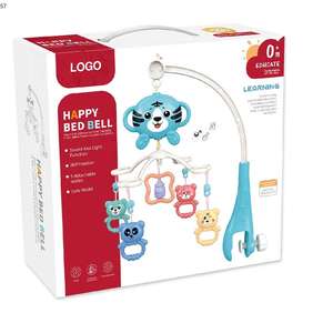 Campana de cama, móviles <span class=keywords><strong>para</strong></span> <span class=keywords><strong>bebés</strong></span>, dibujos animados, Tigre, sueño, apaciguar, cabecera giratoria, música, cama de bebé, campana móvil - Product Image 5