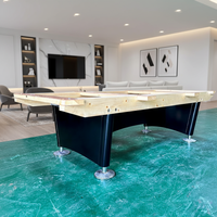 Table de billard de luxe de 6e génération, en bois massif, 9 pieds, sur mesure, avec plateau en ardoise et design durable
