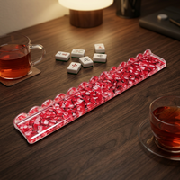 Règle de poussée légère pour tuiles de Mahjong, avec bord festonné et fragment de coquillage intégré, gadget de jeu