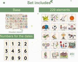 Routine quotidienne pour les enfants, planificateur hebdomadaire pour les tout-petits, tableau des tâches pour enfants, jouets Montessori, calendrier en <span class=keywords><strong>bois</strong></span> perpétuel - Product Image 4
