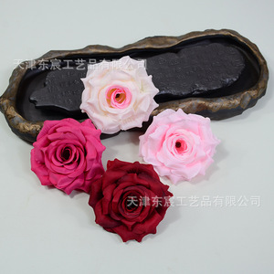 Fleur artificielle en soie Dongchen Crafts, rose, 9 cm de diamètre, pour décoration de mariage et de maison - Product Image 3
