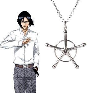 Anime <span class=keywords><strong>Bleach</strong></span> collar <span class=keywords><strong>Ishida</strong></span> Uryuu Ginreigojiaku Unisex colgante gargantilla joyería moda Cosplay Accesorios - Product Image 1