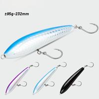 NOUVEAU OEM 23cm Crayon en bois d'eau salée Leurre de pêche Bass Stickbait Lure Trolling Big Bait Lure Topwater Surface Saltwater Pencil