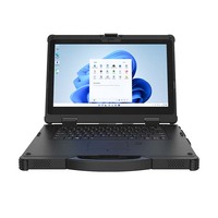 14-Inch Rugged Laptop AI PC Intel Core I5/i7 Win 10/11 Long Battery IP65 Fingerprint RJ45 Industrial Tough Notebook PC