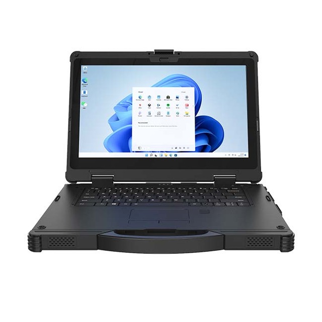 14-Inch Rugged Laptop AI PC Intel Core I5/i7 Win 10/11 Long Battery IP65 Fingerprint RJ45 Industrial Tough Notebook PC
