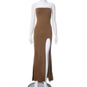 Groothandel 2024 Zomer Fashion Strap Hoge Split Prom Dress Vloerlengte Dames Rode Casual Maxi Jurken - Product Image 5