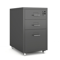 Meuble de bureau multifonctionnel à 3 tiroirs, petit classeur mobile, armoire de rangement de style garde-robe